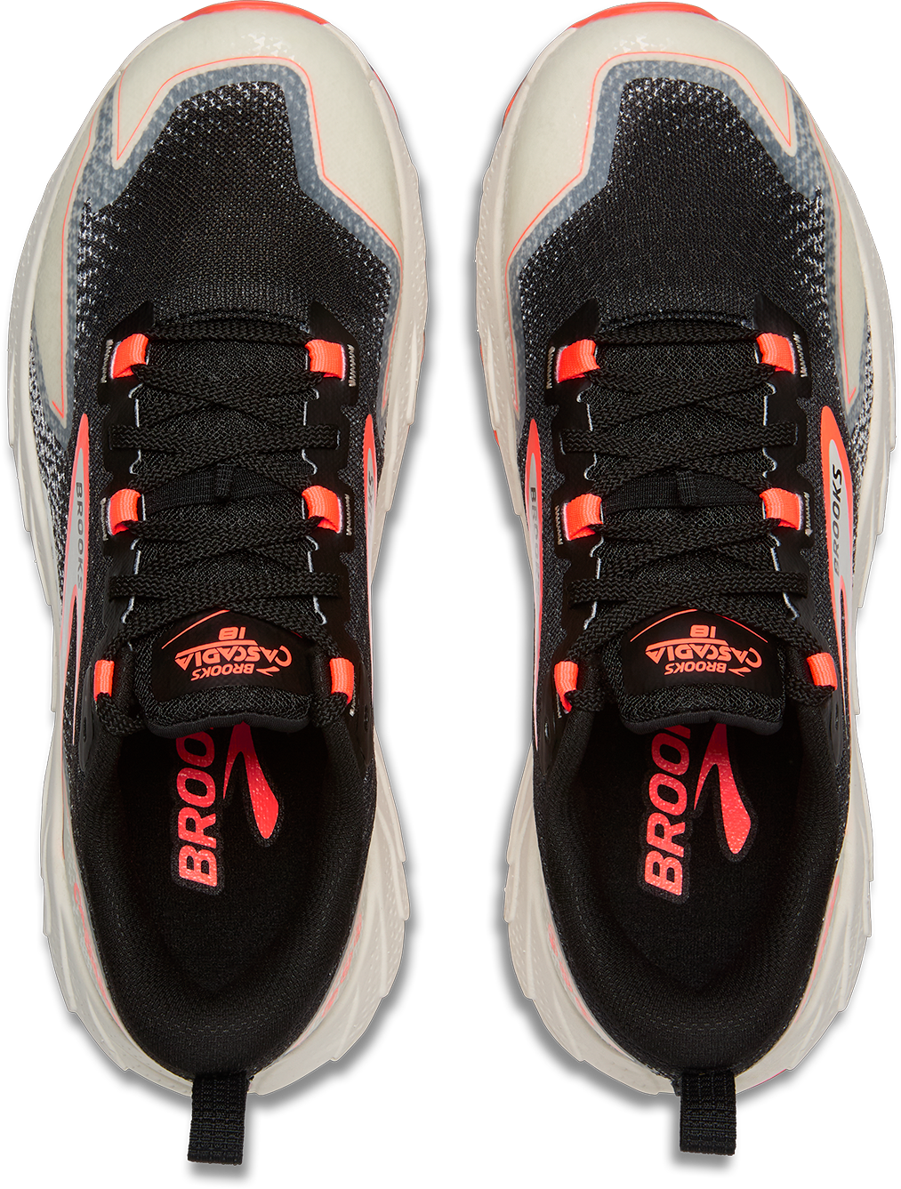 BROOKS Women's Cascadia 18 (011 - Black/Blue Wash/Flame)