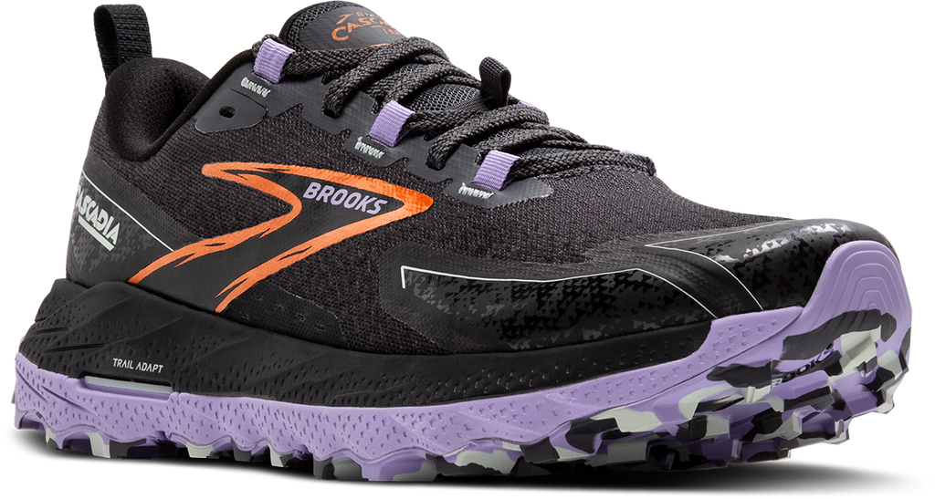 BROOKS Women's Cascadia 18 (048 - Ebony/Sweet Lavender/Copper)