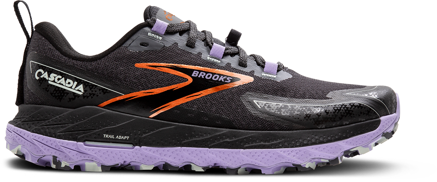 BROOKS Women's Cascadia 18 (048 - Ebony/Sweet Lavender/Copper)
