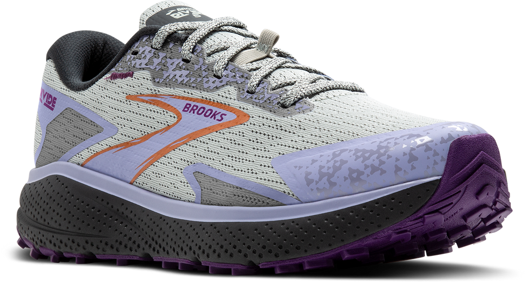 BROOKS Women's Divide 5 (080 - Mercury/Ebony/Sweet Lavender)