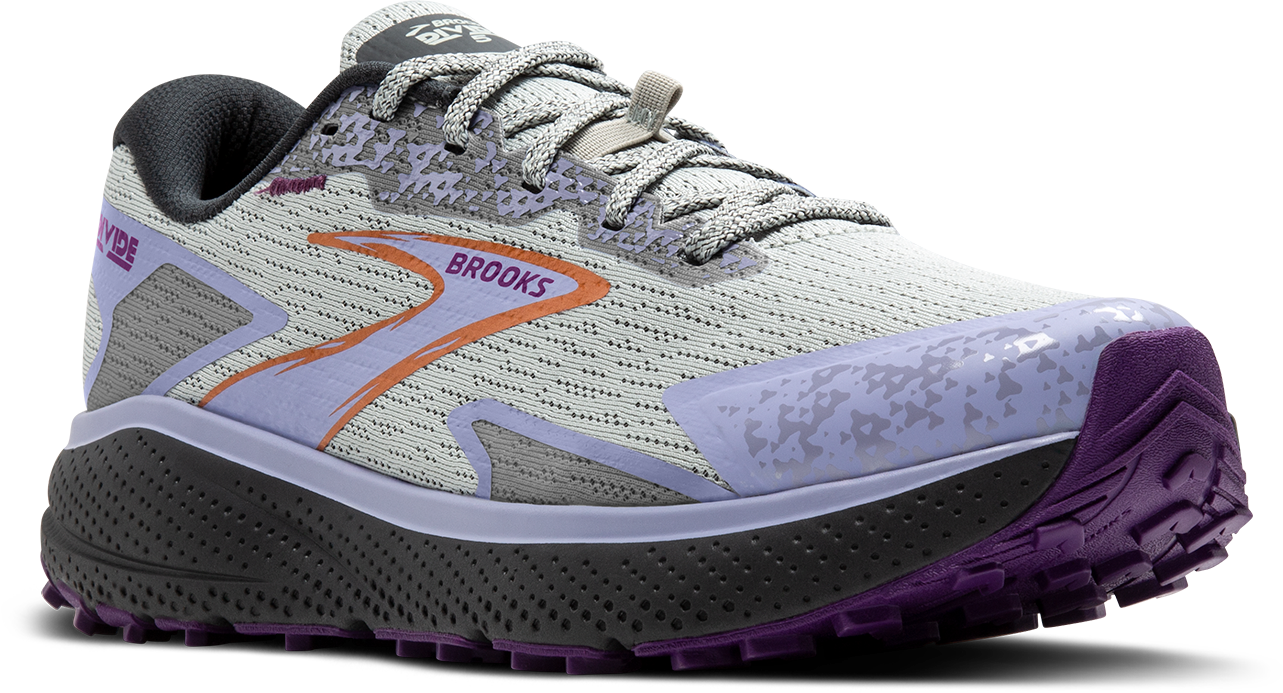 BROOKS Women's Divide 5 (080 - Mercury/Ebony/Sweet Lavender)