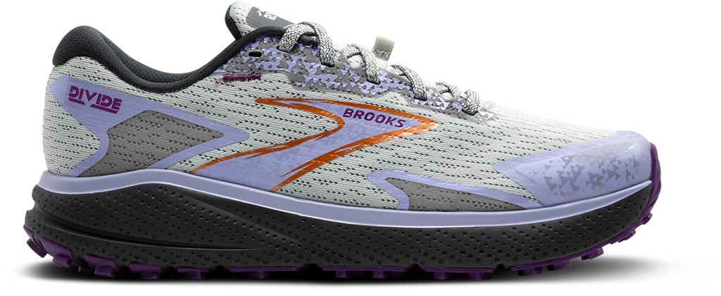BROOKS Women's Divide 5 (080 - Mercury/Ebony/Sweet Lavender)