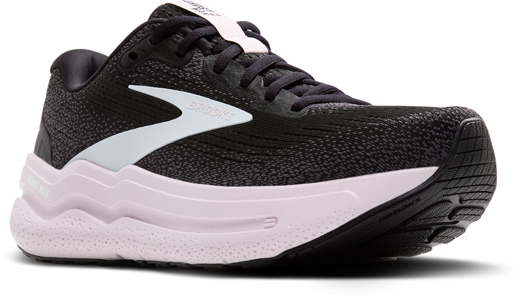 BROOKS Women's Ghost Max 2 (077 - Black/White/Orchid Ice)