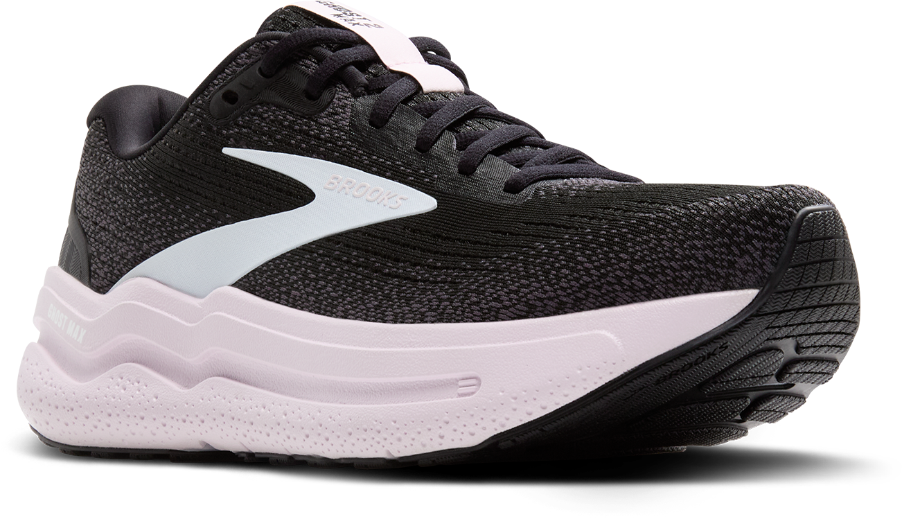 BROOKS Women's Ghost Max 2 (077 - Black/White/Orchid Ice)