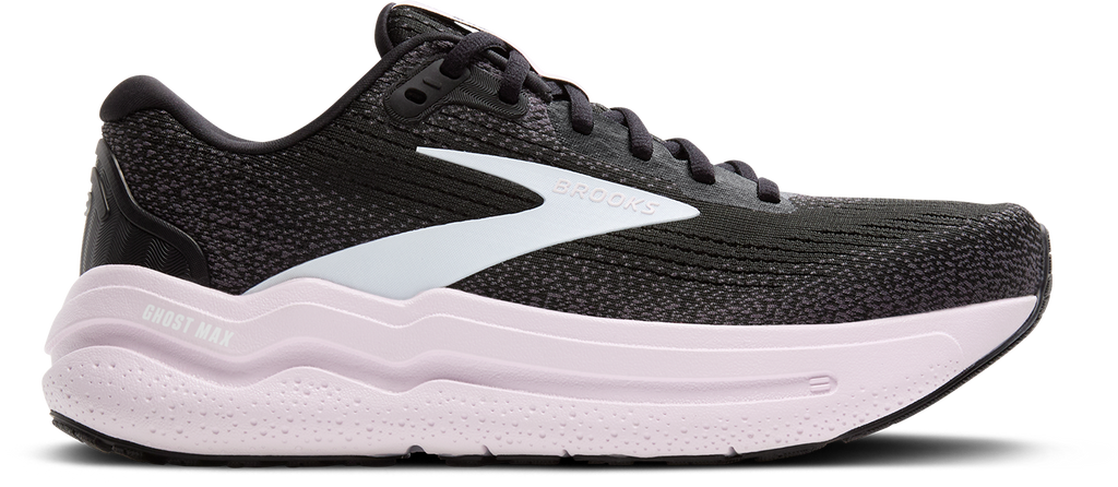 BROOKS Women's Ghost Max 2 (077 - Black/White/Orchid Ice)