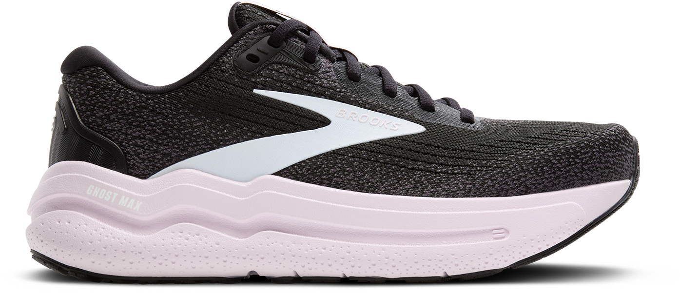 BROOKS Women's Ghost Max 2 (077 - Black/White/Orchid Ice)