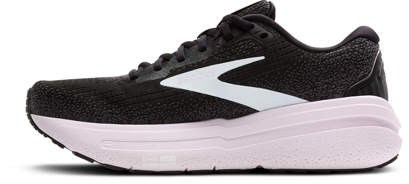 BROOKS Women's Ghost Max 2 (077 - Black/White/Orchid Ice)