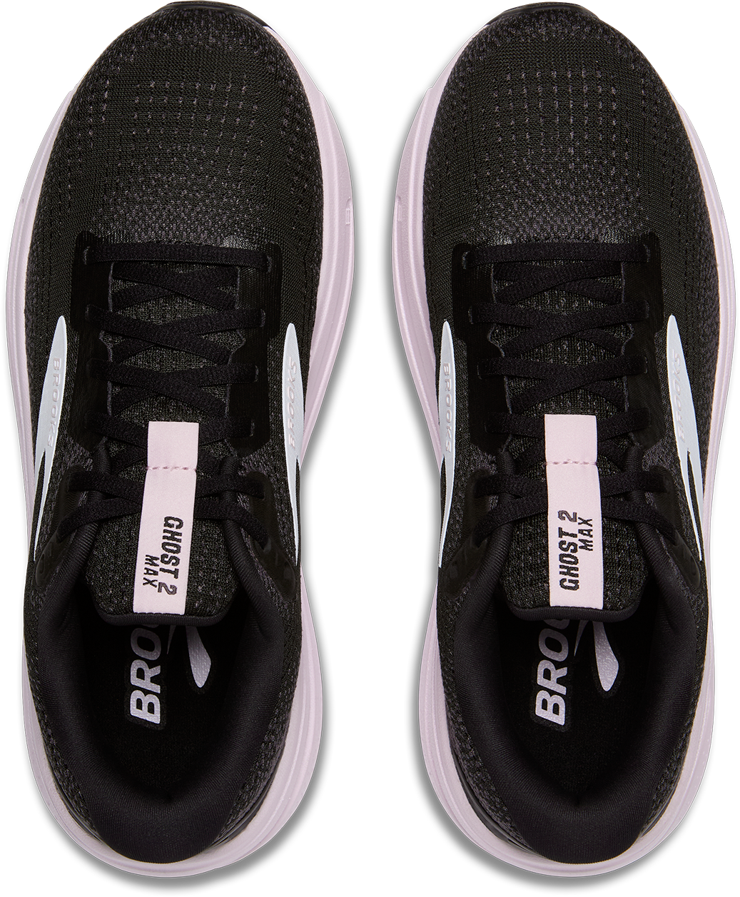 BROOKS Women's Ghost Max 2 (077 - Black/White/Orchid Ice)