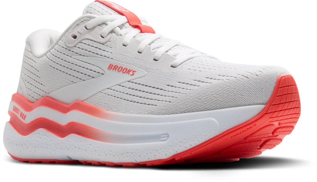 BROOKS Women's Ghost Max 2 (174 - White/Hot Coral)