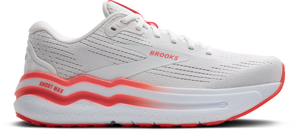 BROOKS Women's Ghost Max 2 (174 - White/Hot Coral)