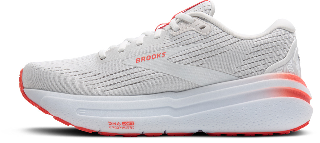 BROOKS Women's Ghost Max 2 (174 - White/Hot Coral)