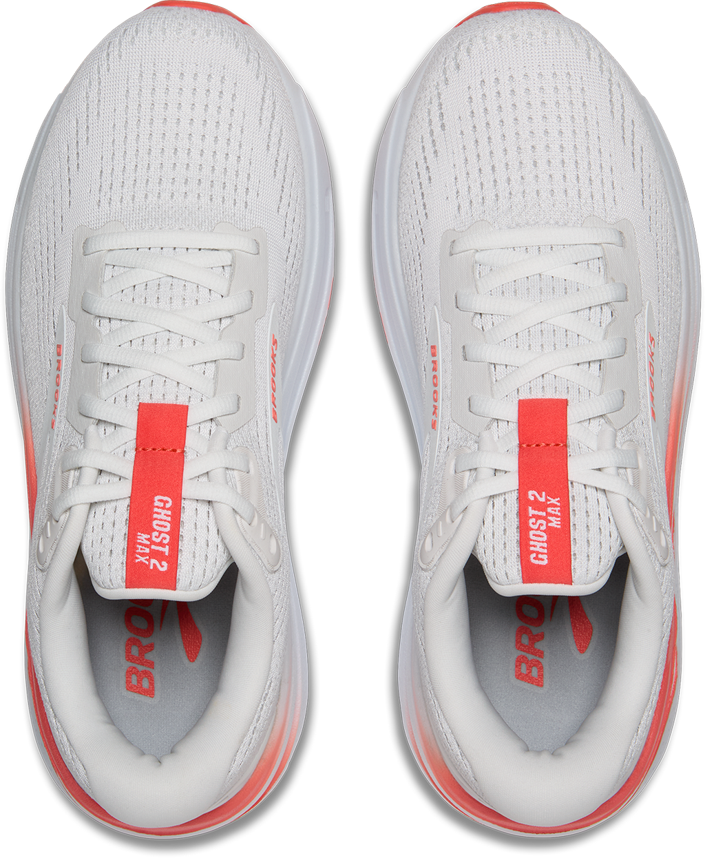 BROOKS Women's Ghost Max 2 (174 - White/Hot Coral)