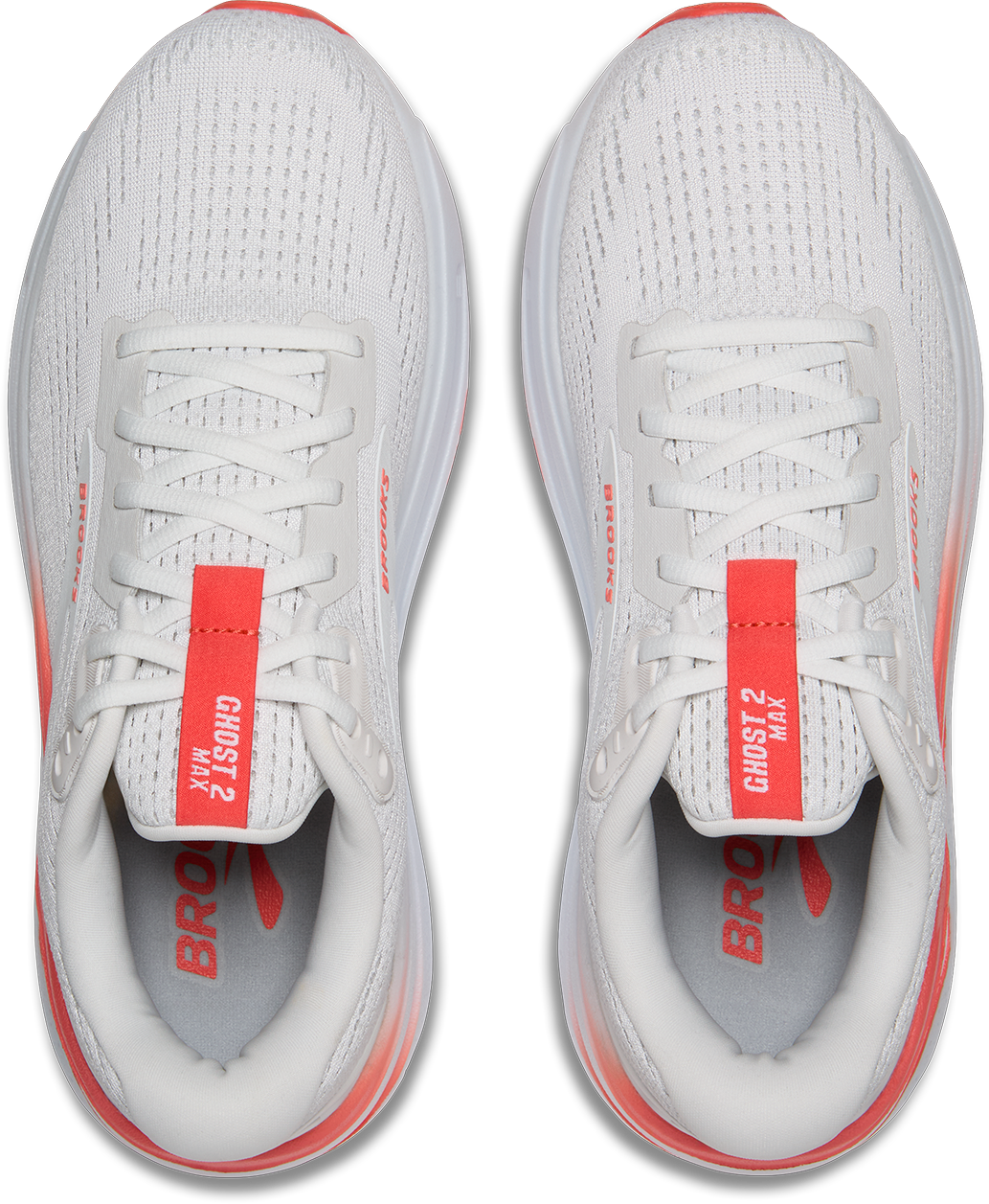 BROOKS Women's Ghost Max 2 (174 - White/Hot Coral)