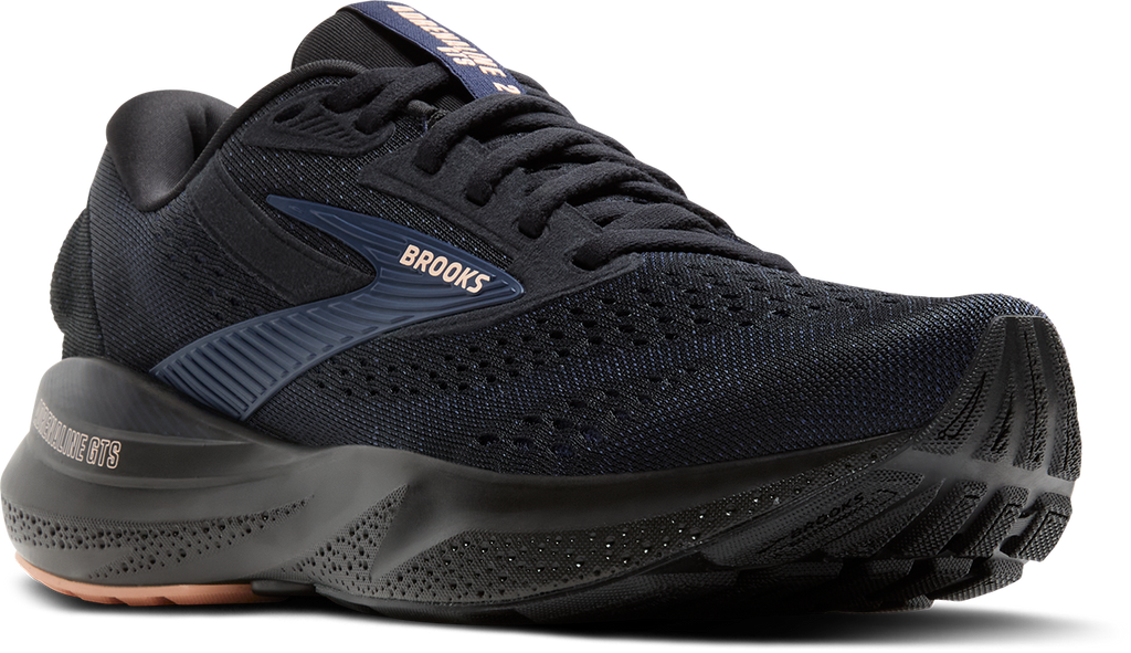 BROOKS Women's Adrenaline GTS 24 (012 - Black/Peacoat/Peach)