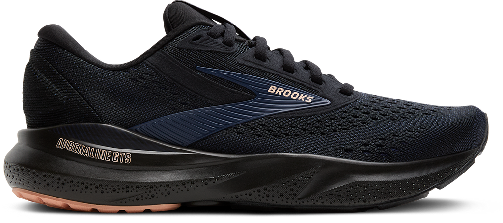 BROOKS Women's Adrenaline GTS 24 (012 - Black/Peacoat/Peach)
