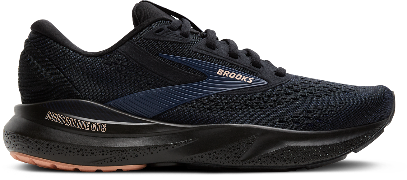 BROOKS Women's Adrenaline GTS 24 (012 - Black/Peacoat/Peach)