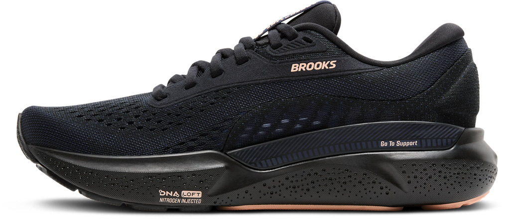BROOKS Women's Adrenaline GTS 24 (012 - Black/Peacoat/Peach)