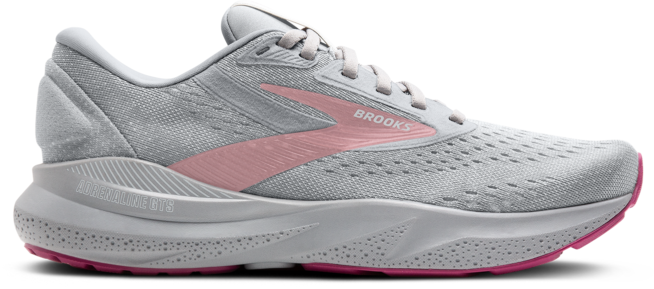 BROOKS Women's Adrenaline GTS 24 WIDE (019 - Alloy/White/Zephyr)