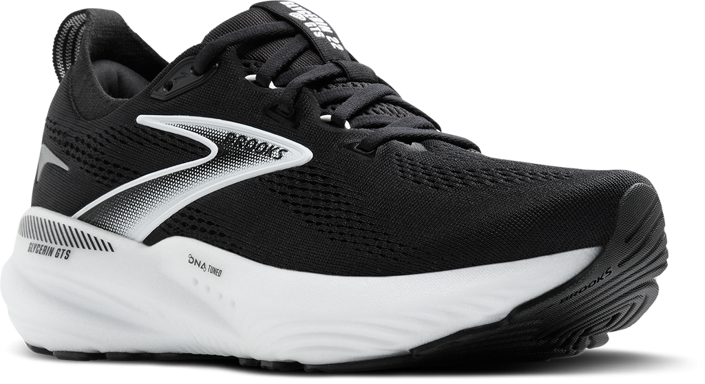 BROOKS Women's Glycerin GTS 22 WIDE (090 - Black/Grey/White)