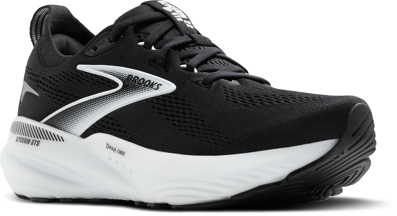 BROOKS Women's Glycerin GTS 22 WIDE (090 - Black/Grey/White)