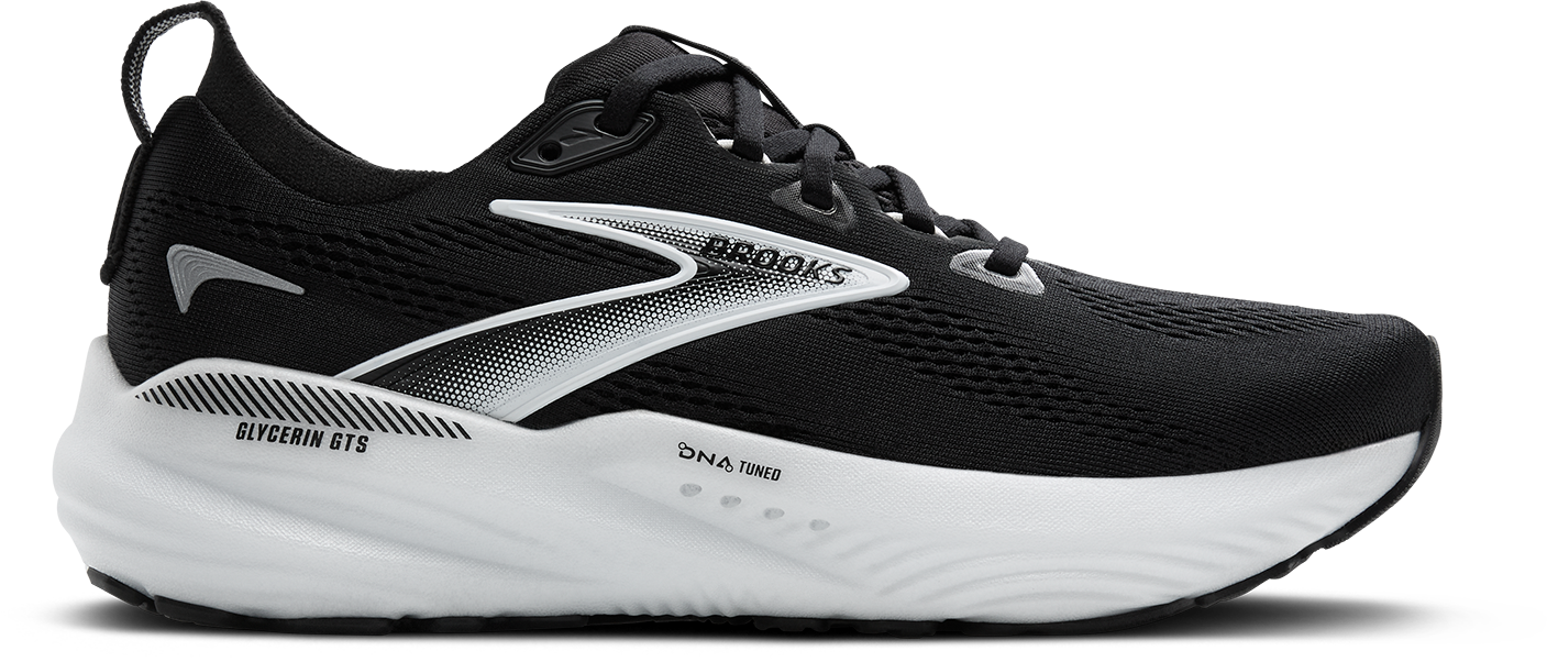 BROOKS Women's Glycerin GTS 22 WIDE (090 - Black/Grey/White)