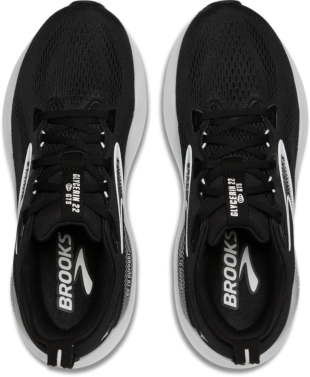BROOKS Women's Glycerin GTS 22 WIDE (090 - Black/Grey/White)