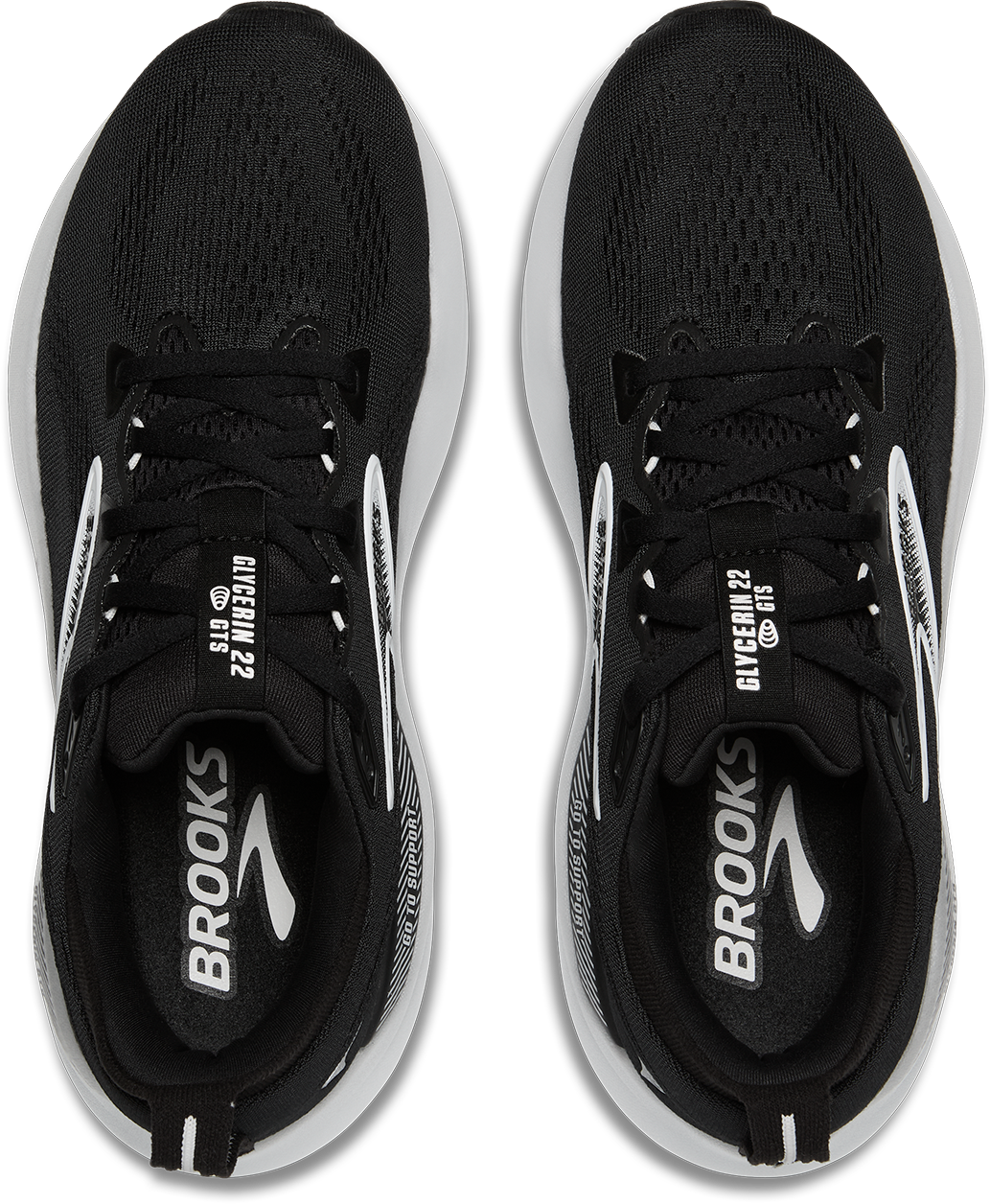 BROOKS Women's Glycerin GTS 22 WIDE (090 - Black/Grey/White)