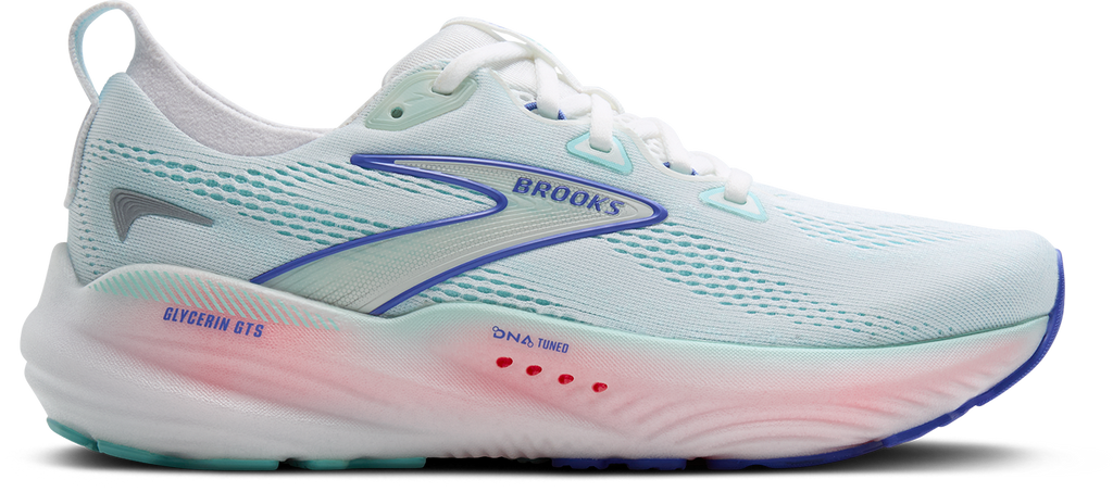 BROOKS Women's Glycerin GTS 22 (110 - White/Limpet Shell/Amparo Blue)