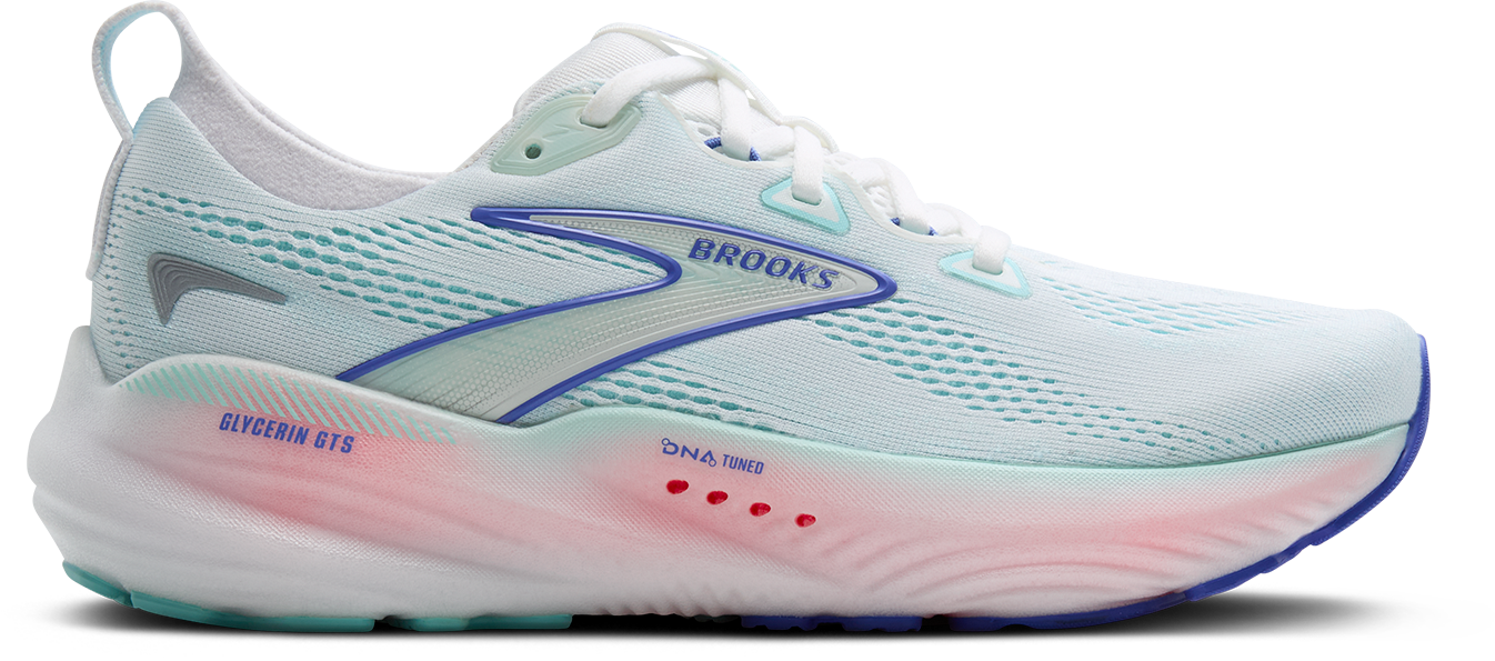 BROOKS Women's Glycerin GTS 22 (110 - White/Limpet Shell/Amparo Blue)