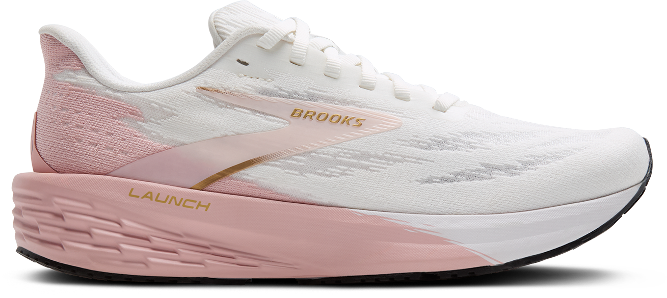 BROOKS Women's Launch 11 (164 - White/Gold/Pink)
