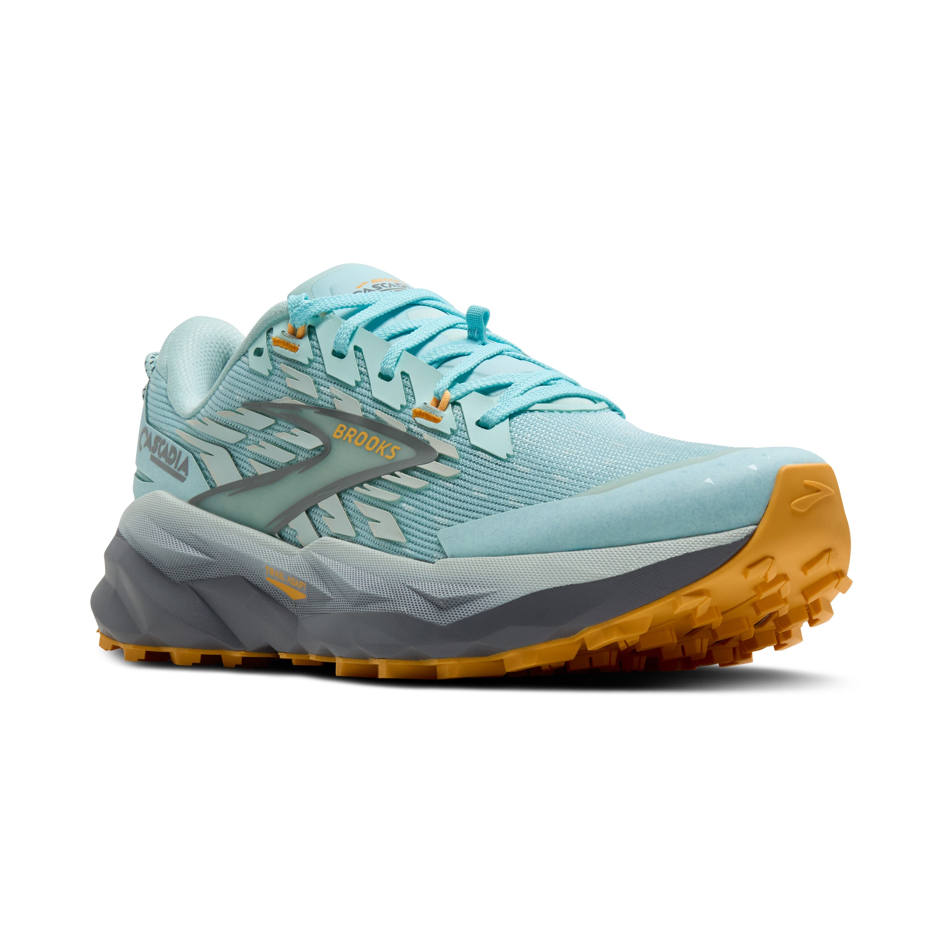 BROOKS Women's Cascadia 19 (437 - Clearwater/Primer Grey/Apricot)