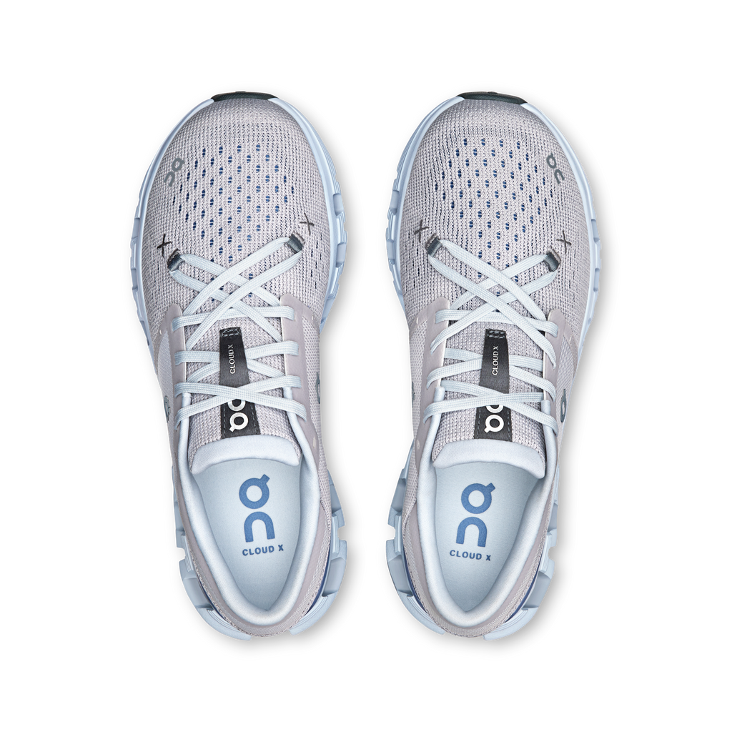 On Women's Cloud X 4 (Silver/Chambray)