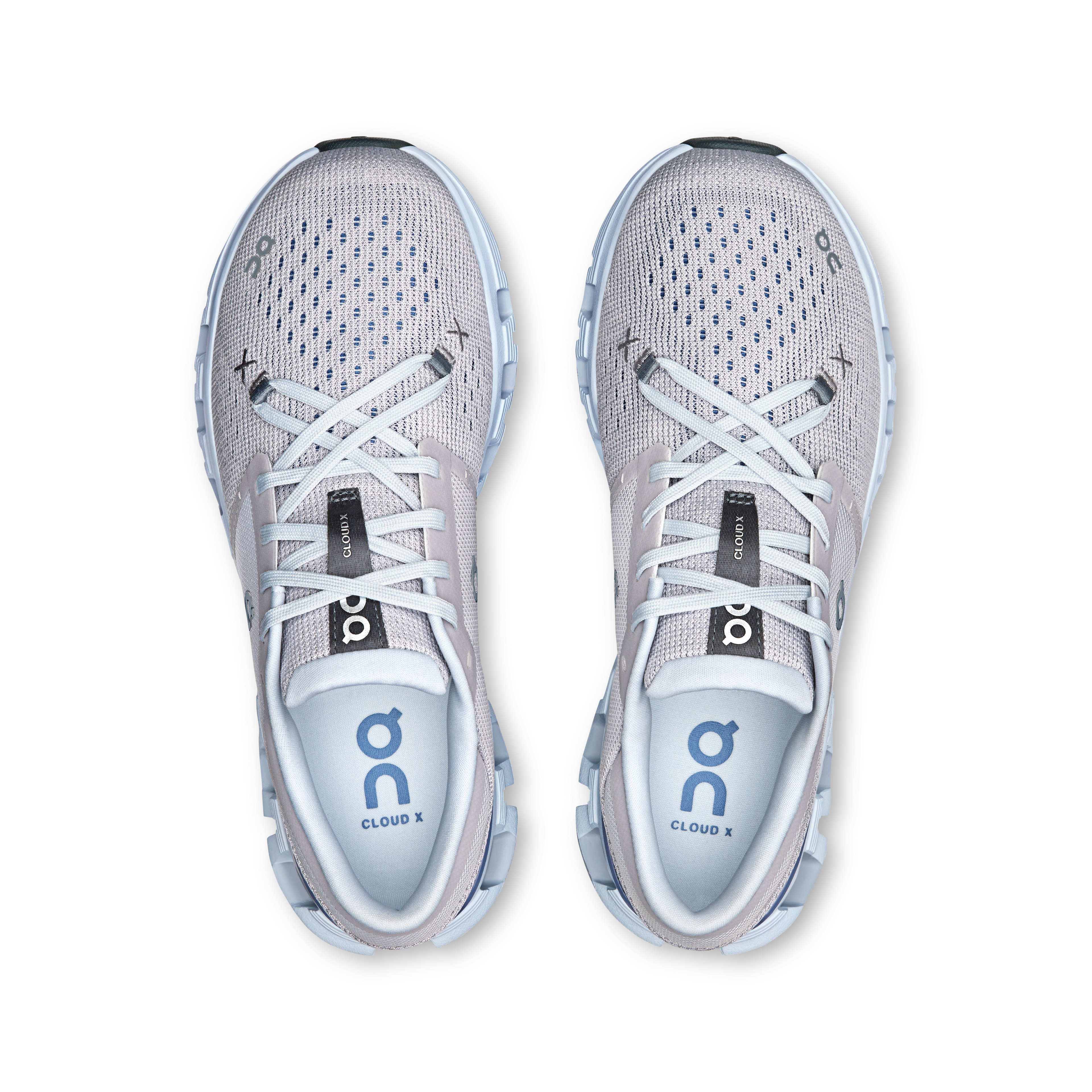 On Women's Cloud X 4 (Silver/Chambray)