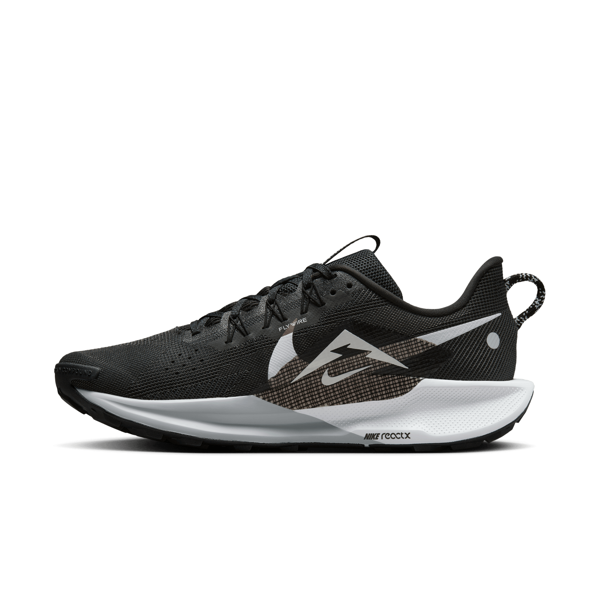 Nike Men’s React Pegasus Trail 5 (001 - Black/White-Anthracite-Wolf Grey)