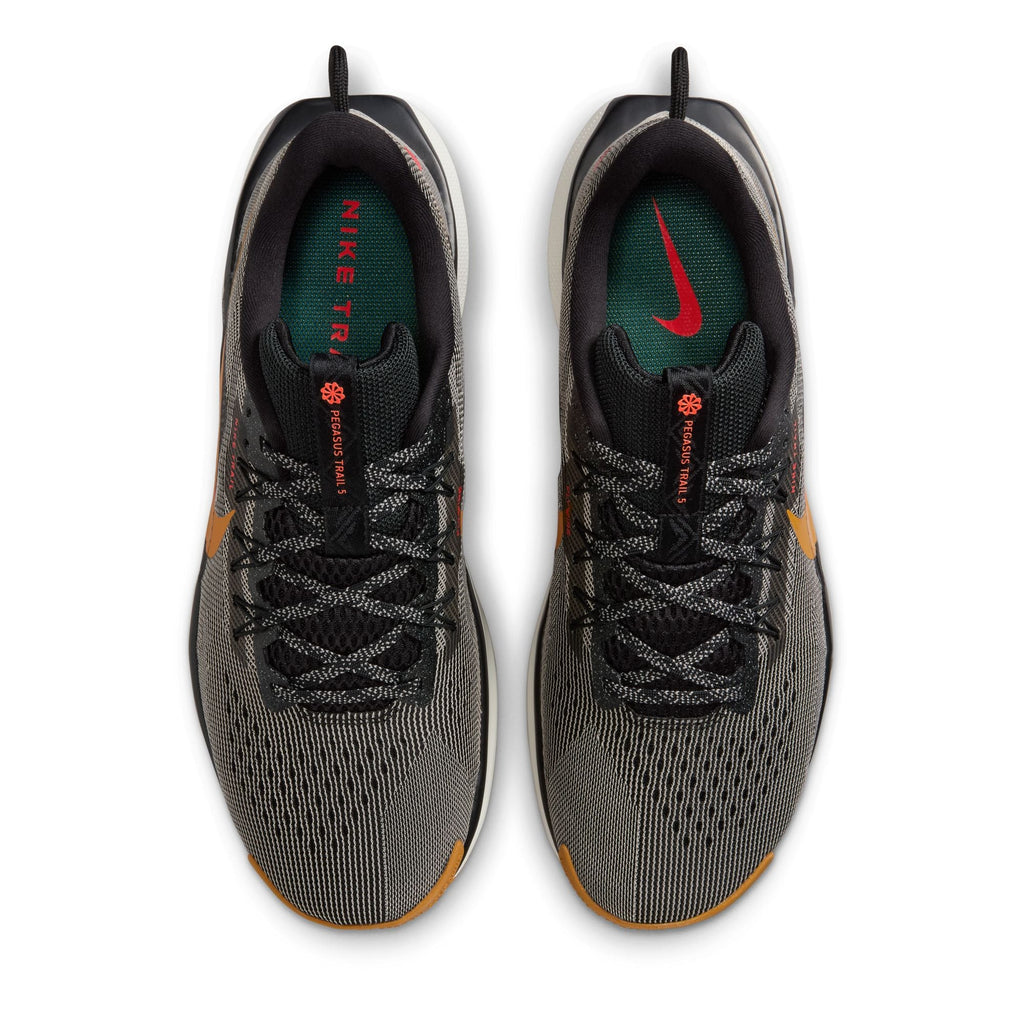 Nike Men’s React Pegasus Trail 5 (009 - Black/Desert Ochre-Fir-College Grey)