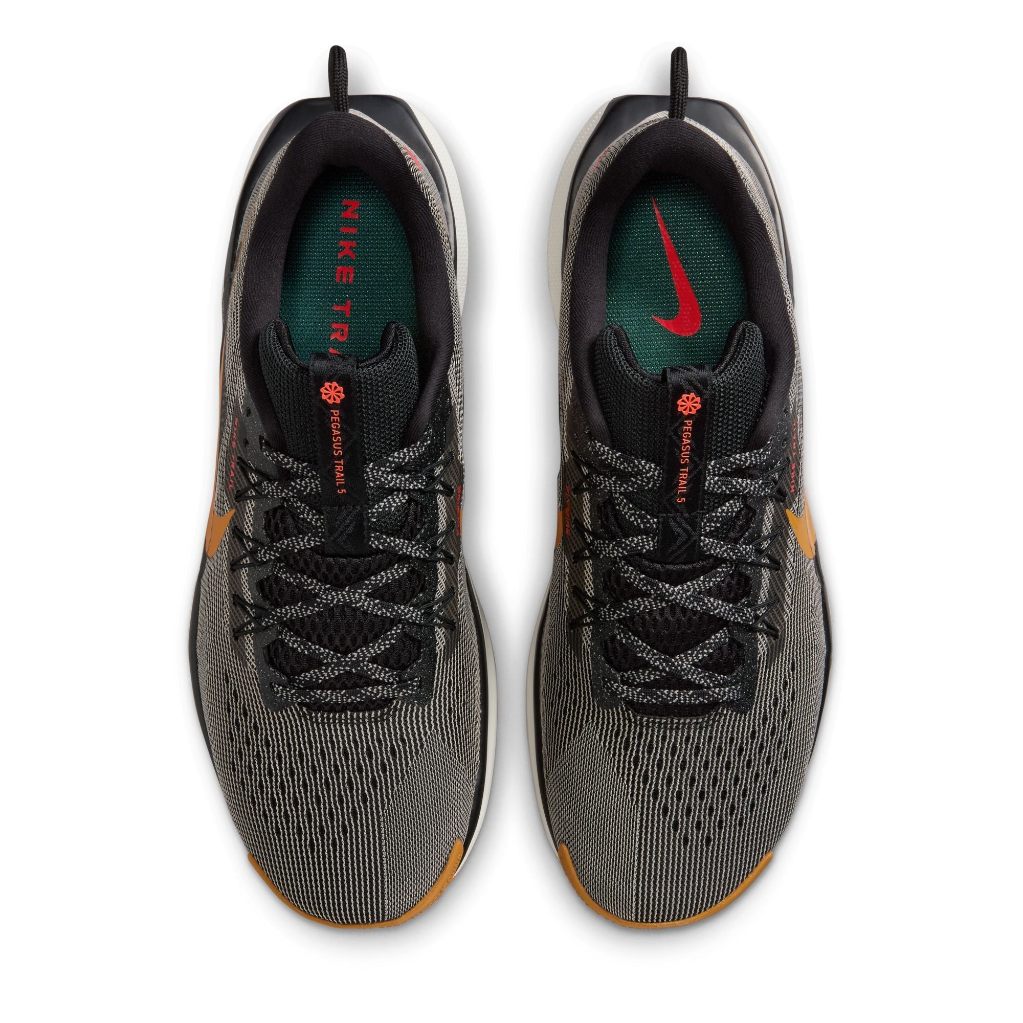 Nike Men’s React Pegasus Trail 5 (009 - Black/Desert Ochre-Fir-College Grey)