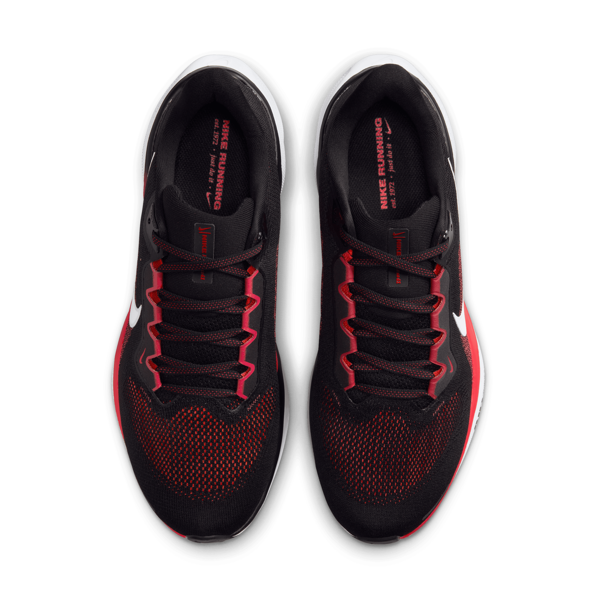 Nike Men's Pegasus 41 (003 - Black/White-Fire Red)