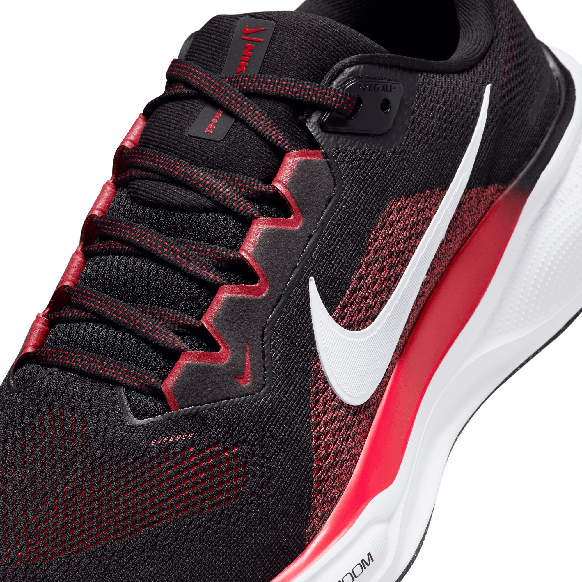 Nike Men's Pegasus 41 (003 - Black/White-Fire Red)