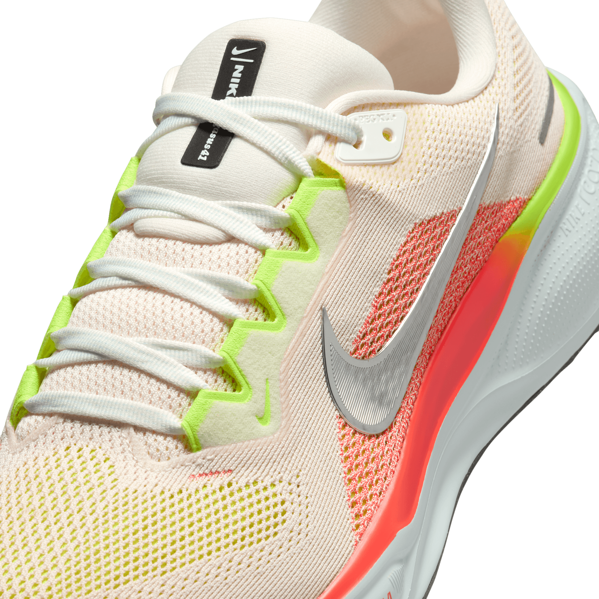 Nike Men's Pegasus 41 (100 - Summit White/Chrome-Bright Crimson)