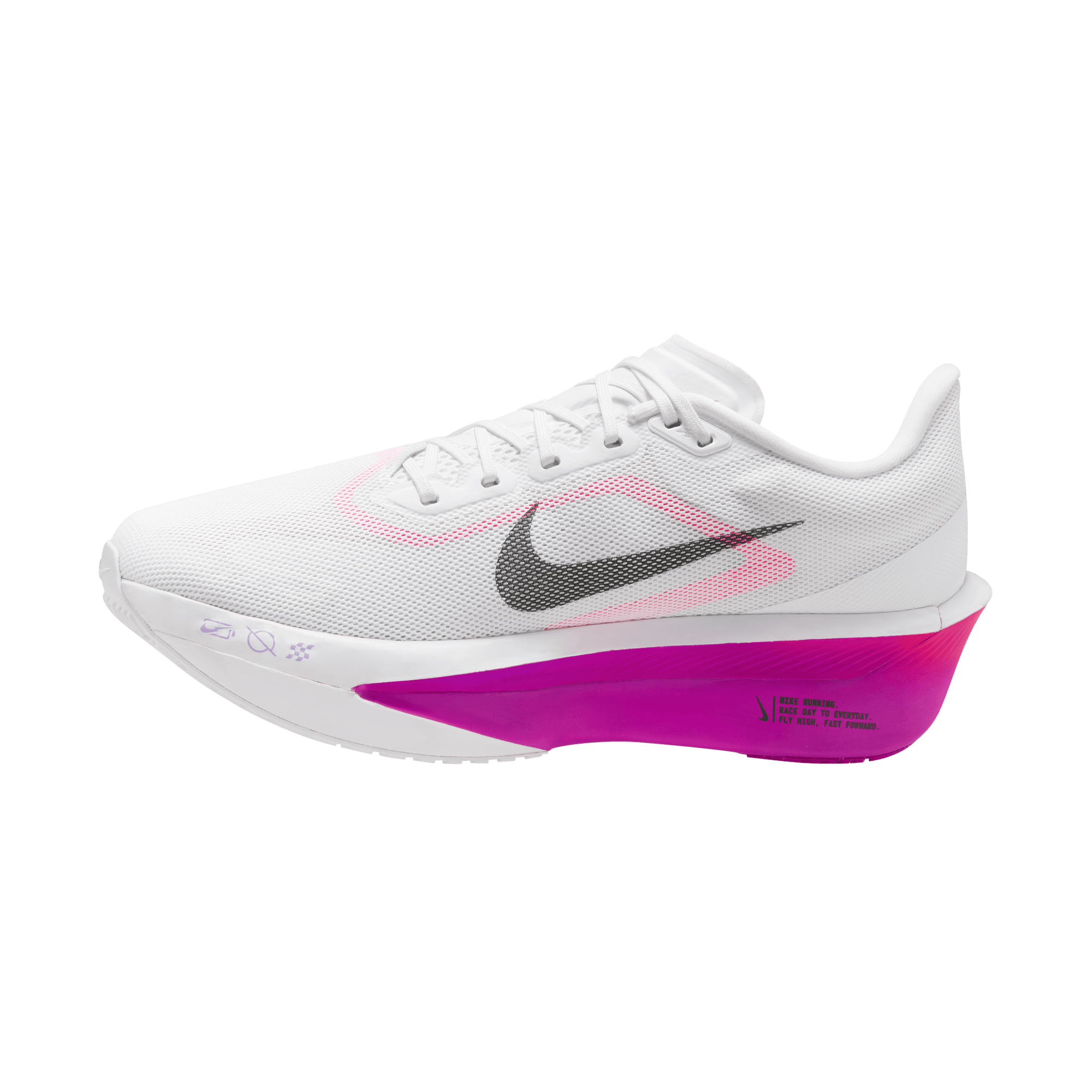 Nike Men’s Zoom Fly 6 (101 - White/Black-Vivid Grape/Hyper Pink)