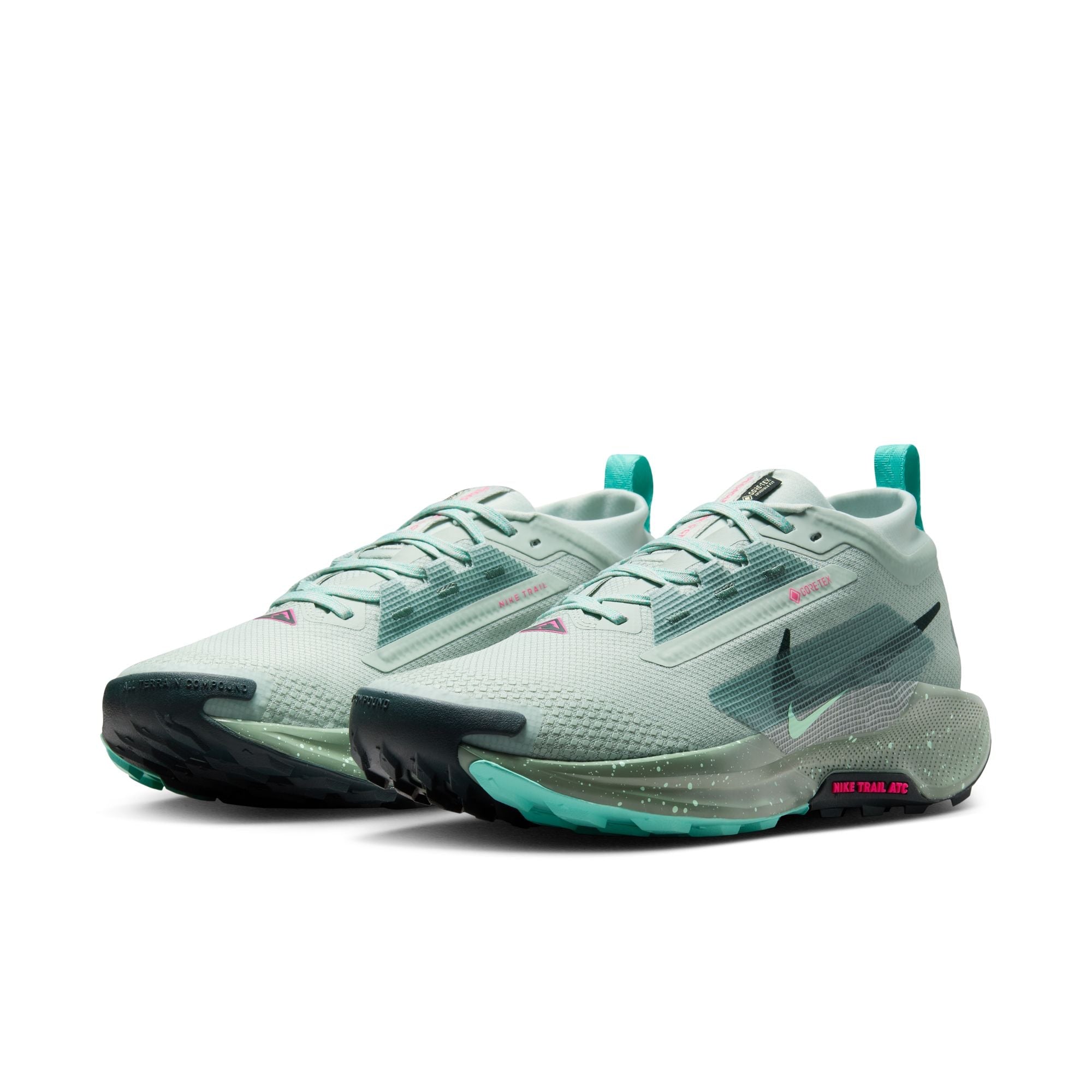 Nike Men’s React Pegasus Trail 5 GORE-TEX (013 - Light Silver/Seaweed/Clay Green)