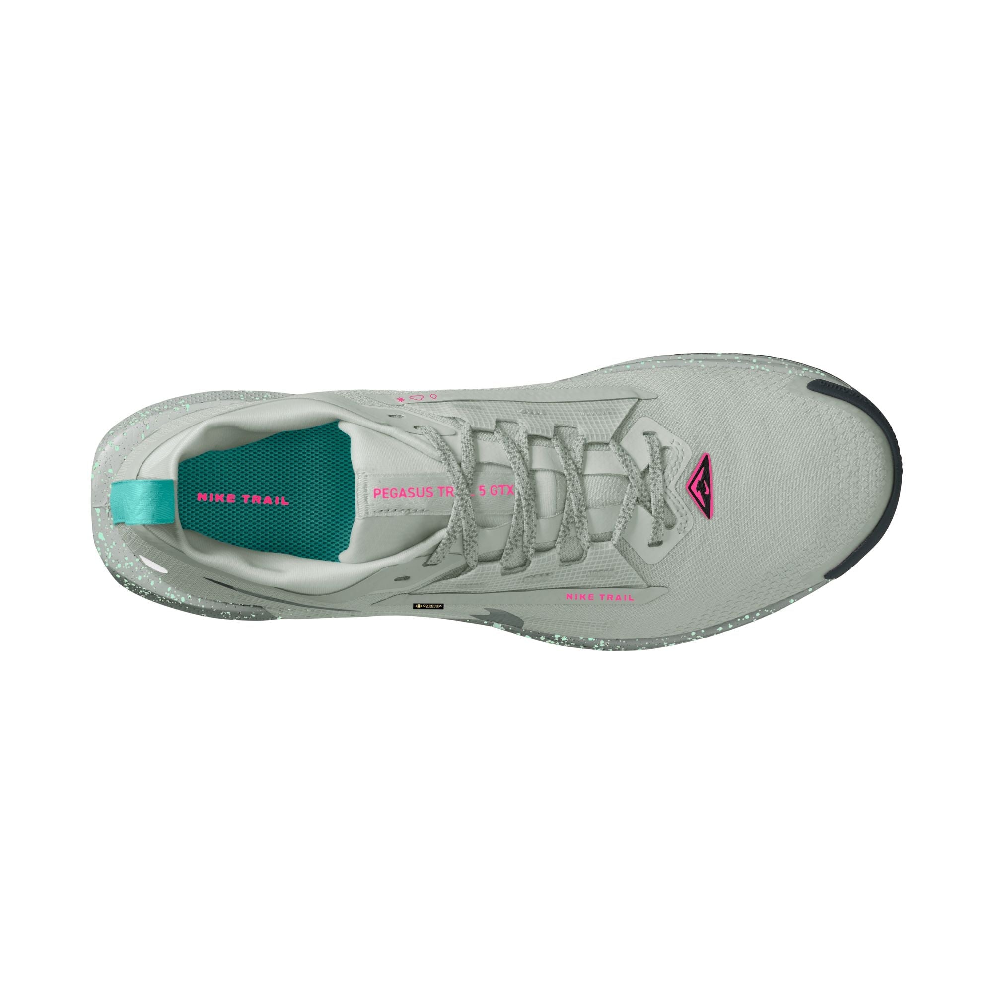 Nike Men’s React Pegasus Trail 5 GORE-TEX (013 - Light Silver/Seaweed/Clay Green)