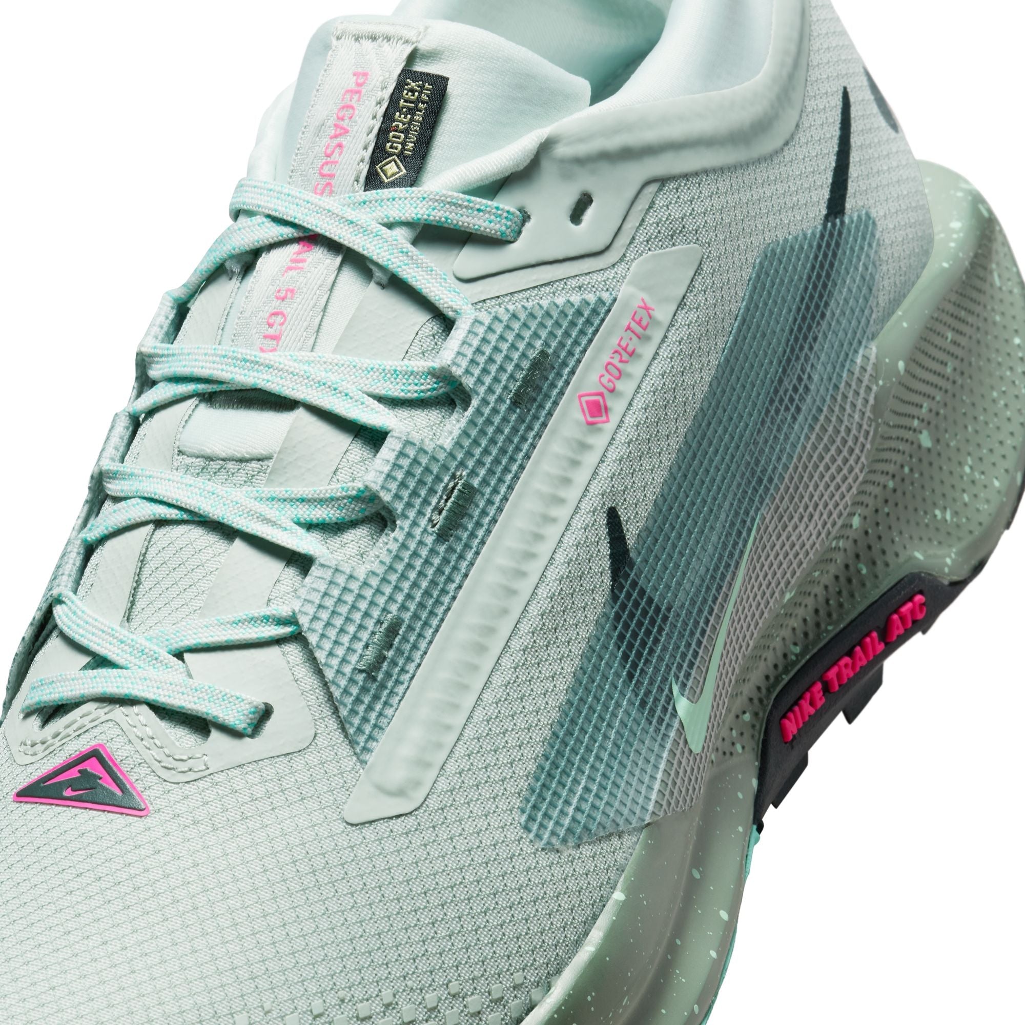 Nike Men’s React Pegasus Trail 5 GORE-TEX (013 - Light Silver/Seaweed/Clay Green)