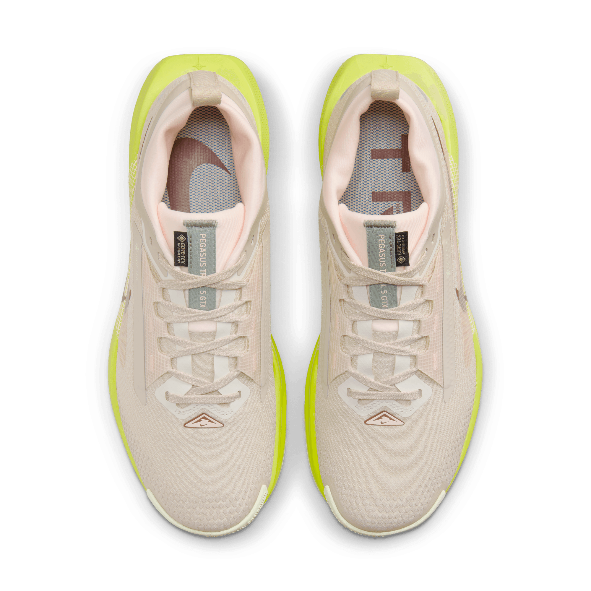 Nike Women’s React Pegasus Trail 5 GORE-TEX (101 - Sanddrift/Dark Pony-Cyber-Life Lime)