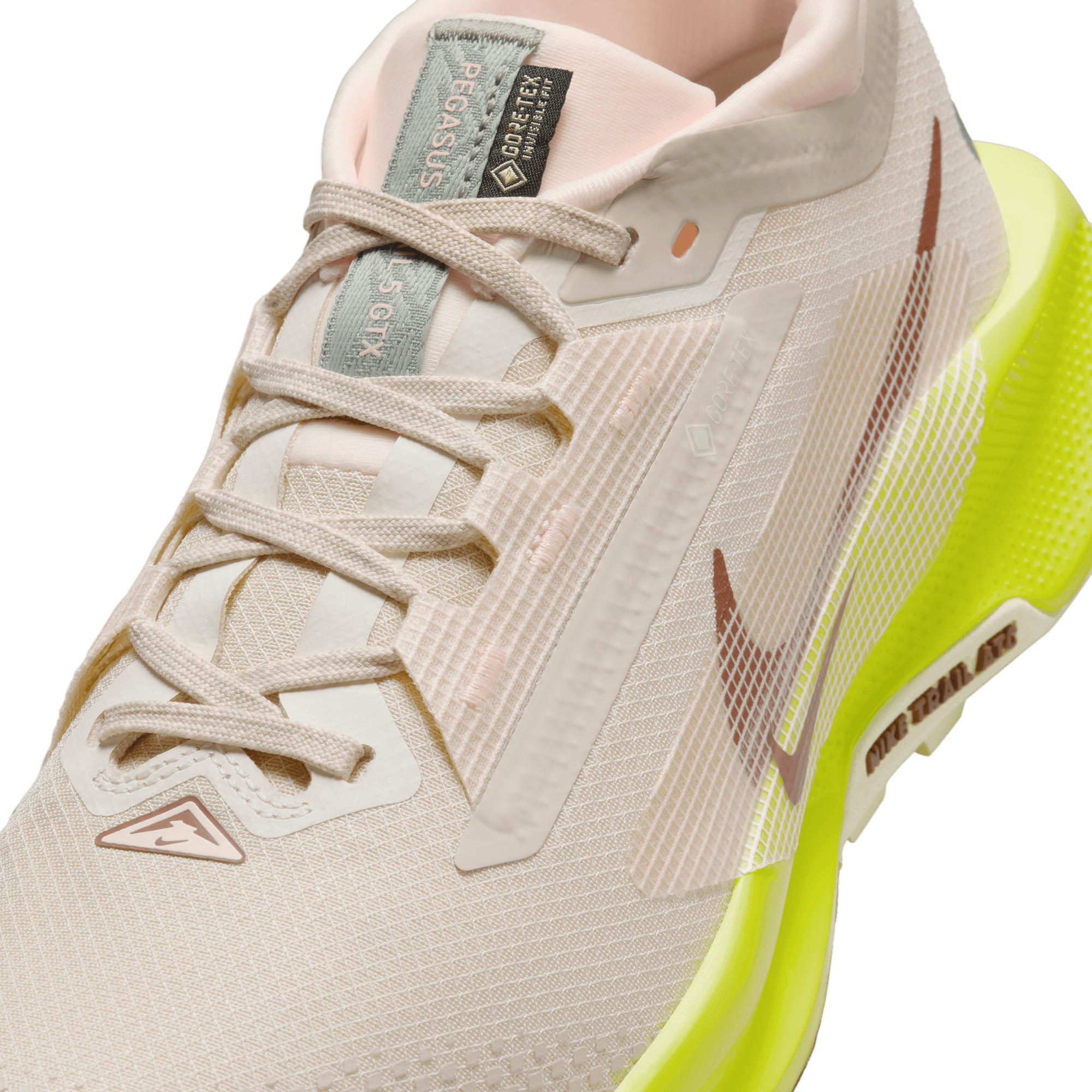 Nike Women’s React Pegasus Trail 5 GORE-TEX (101 - Sanddrift/Dark Pony-Cyber-Life Lime)