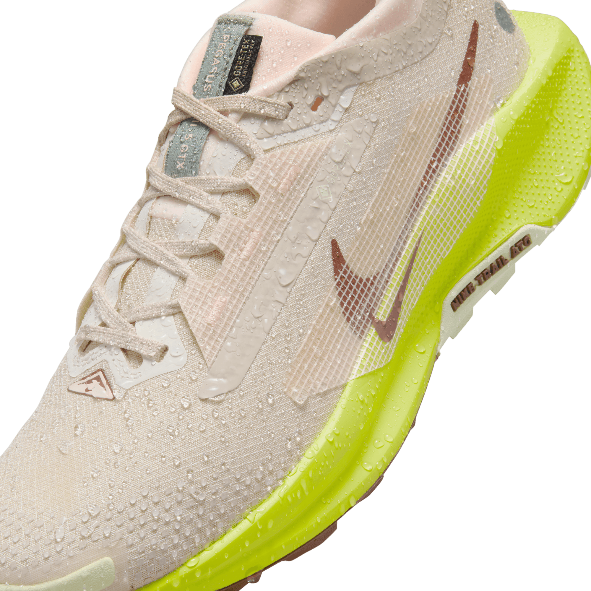 Nike Women’s React Pegasus Trail 5 GORE-TEX (101 - Sanddrift/Dark Pony-Cyber-Life Lime)