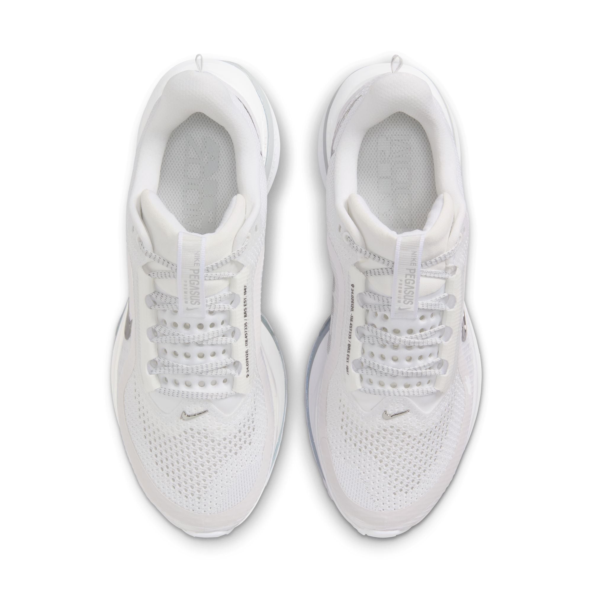 Nike Women's Pegasus Premium (102 - White/Metallic Silver-Metallic Silver)