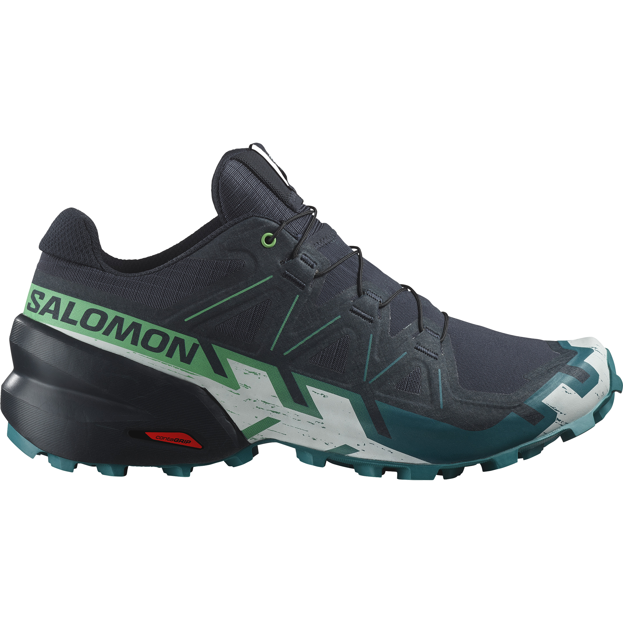 Salomon Men's Speedcross 6 (Carbon/Tahitian Tide/White)