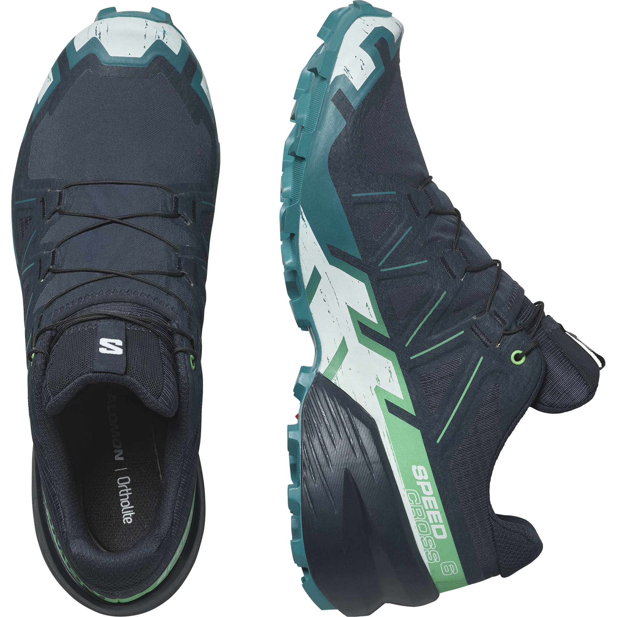 Salomon Men's Speedcross 6 (Carbon/Tahitian Tide/White)