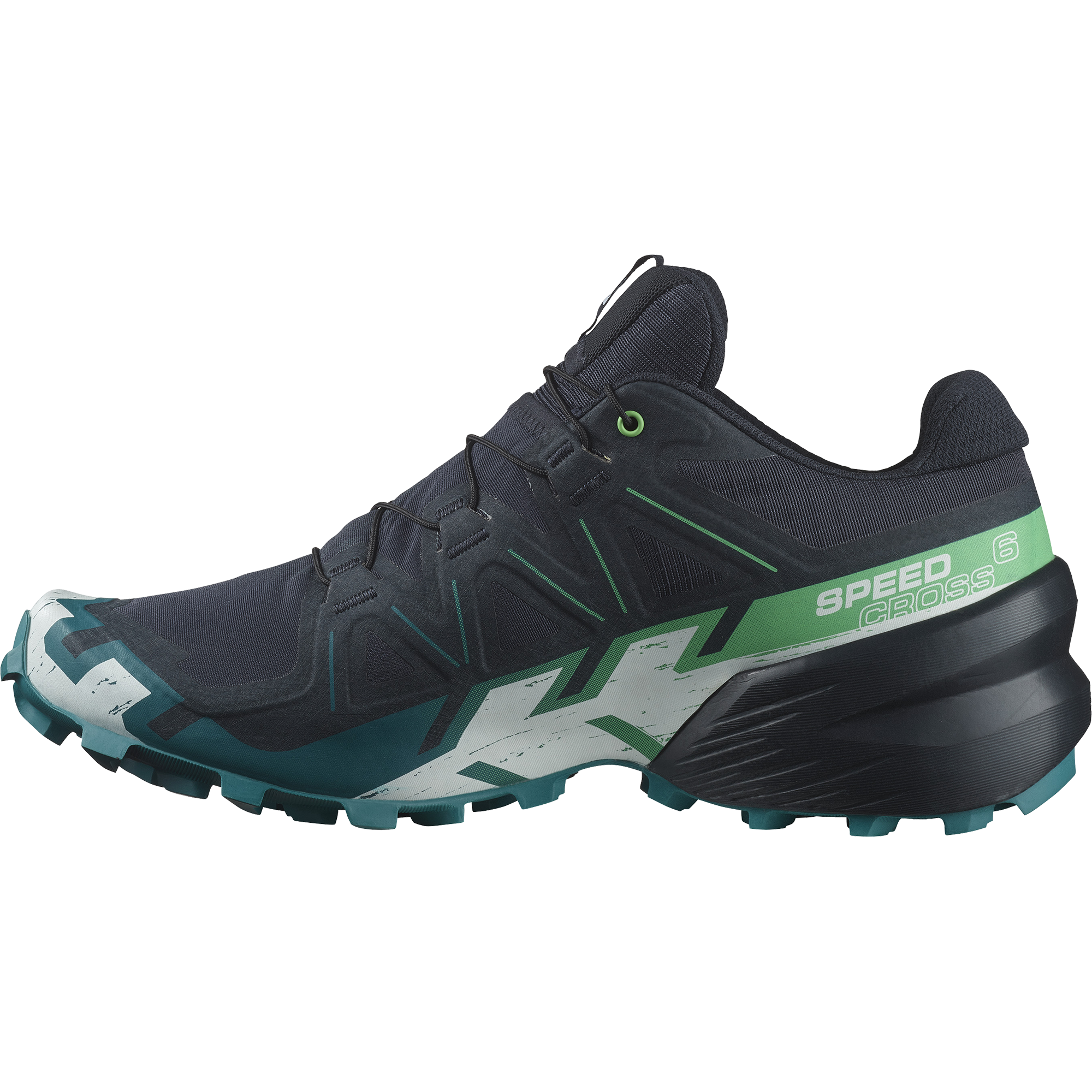 Salomon Men's Speedcross 6 (Carbon/Tahitian Tide/White)